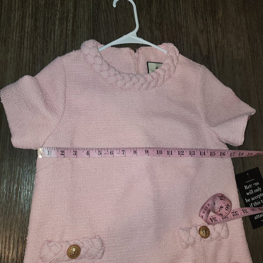 Tuckernuck Blossom Pink Tweed Jackie Dress NWT XS - Picture 7 of 12